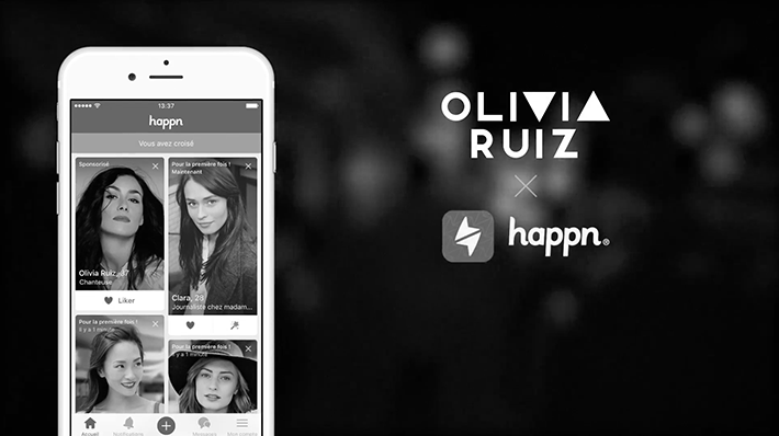 Happn : OLIVIA RUIZ X HAPPN